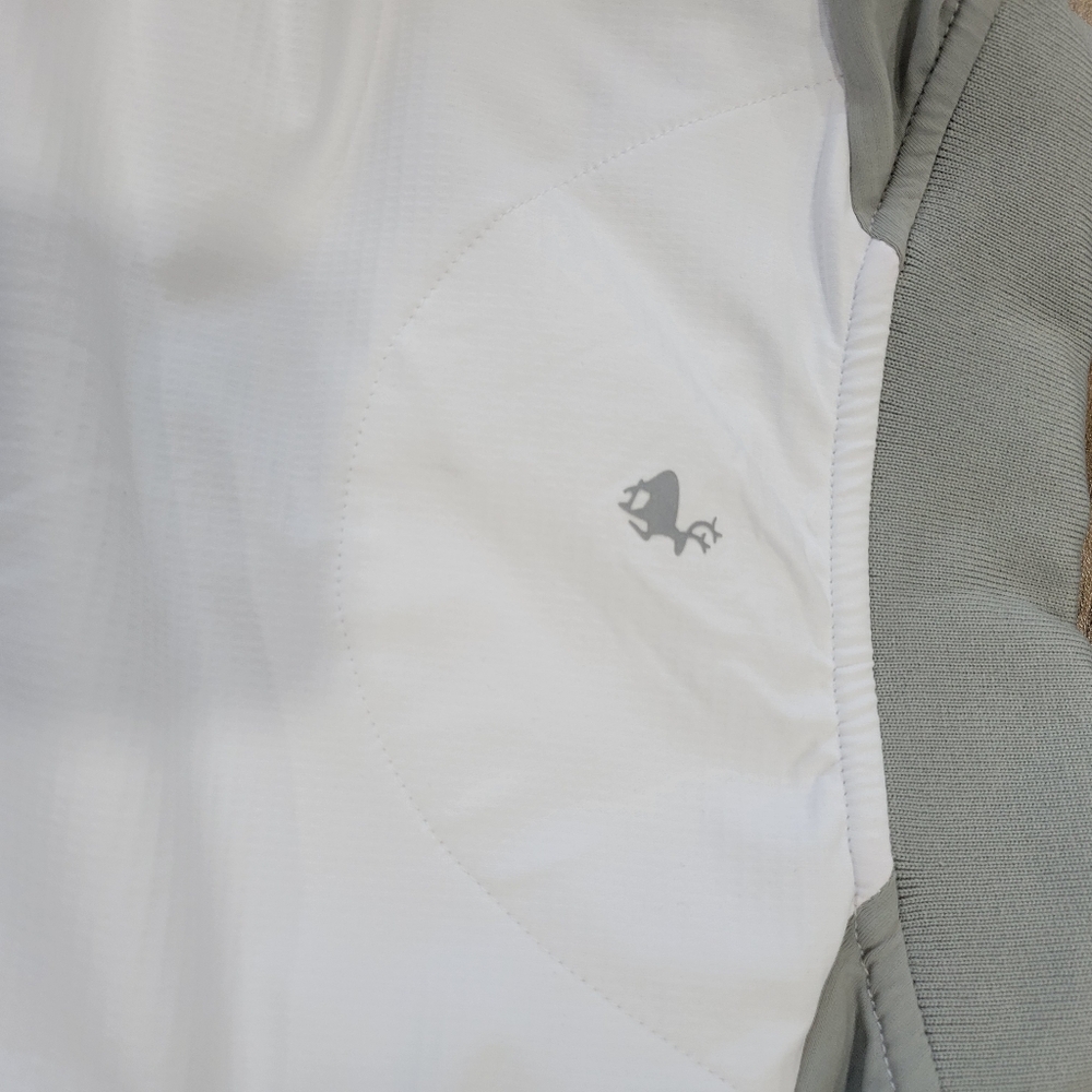 Michel Rouen Men's Performance White and Gray Quarter-Zip Pullover Size XL - Picture 9 of 10